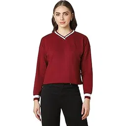 allen solly Women Cotton V-Neck Sweatshirt-picture-19