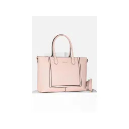 Allen Solly Women Formal Solid Pink Handbag with Detachable Strap-picture-14