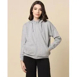 allen solly Women Heathered Regular Fit Hooded Cotton Sweatshirt-picture-12