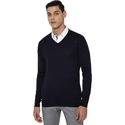 allen solly Women Leather V Neck Sweater-picture-19