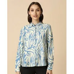 allen solly Women Regular Fit Animal Print Shirt-picture-15