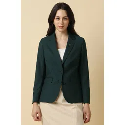 allen solly Women Solid Single Breasted Formal Blazer-picture-25