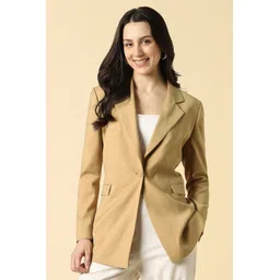 allen solly Women Solid Single Breasted Formal Blazer-picture-14