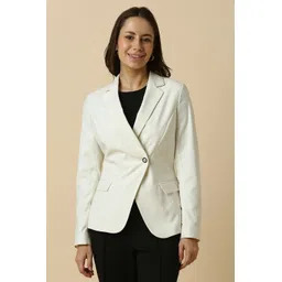 allen solly Women Solid Single Breasted Formal Blazer-picture-41