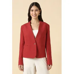 allen solly Women Solid Single Breasted Formal Blazer-picture-22