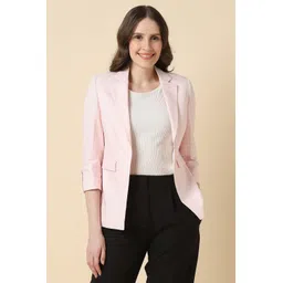 allen solly Women Solid Single Breasted Formal Blazer-picture-15