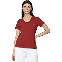 allen solly Women's 100% Polyester Regular Fit T-Shirt-picture-56