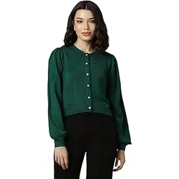 allen solly Women's Acrylic Classic Cardigan Round Neck Sweater-picture-32