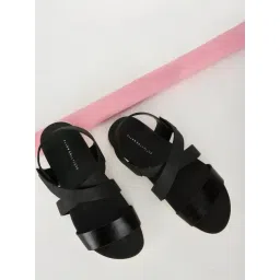 Allen Solly Women's Black Ankle Strap Wedges-picture-29