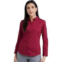 allen solly Women's Classic Fit Poly Cotton Formal Shirt-picture-13