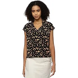 allen solly Women's Printed Polyester Collar Neck Regular Fit Top-picture-29