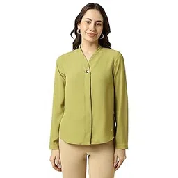 allen solly Women's Solid Regular Fit Shirt-picture-13