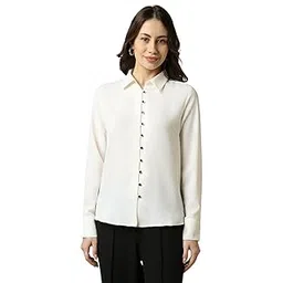 allen solly Women's Solid Regular Fit Shirt-picture-39