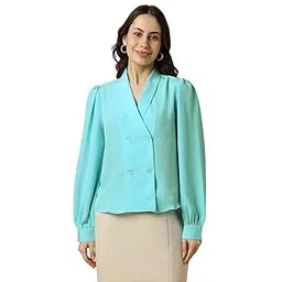 allen solly Women's Solid Regular Fit Shirt-picture-11