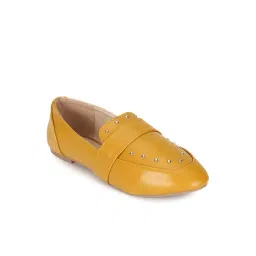 Allen Solly Women's Yellow Casual Loafers-picture-13