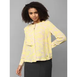Allen Solly Yellow Printed Shirt-picture-25