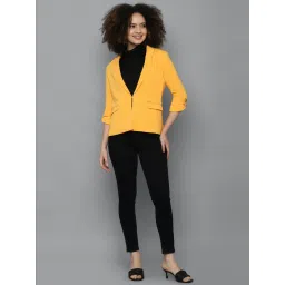 Allen Solly Yellow Regular Fit Blazer image 4
