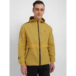 Allen Solly Yellow Regular Fit Colour Block Hooded Jacket-picture-33