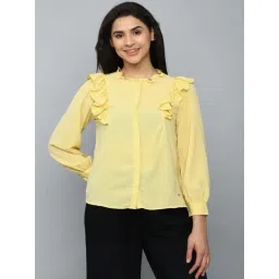 Allen Solly Yellow Regular Fit Shirt-picture-22