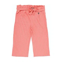 allen solly junior Allen Solly Girls Pink Striped Trousers-picture-12