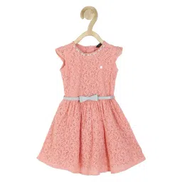 allen solly junior Allen Solly Kids Peach Textured Frock-picture-18