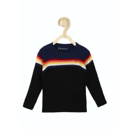 Allen Solly Junior Black & Orange Cotton Printed Full Sleeves Sweater-picture-35