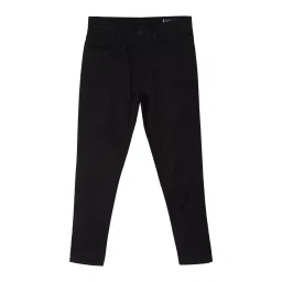 Allen Solly Junior Black Solid Trousers image 1