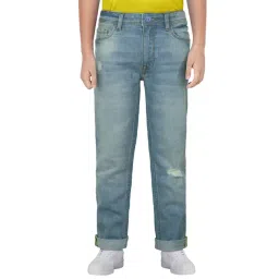 Allen Solly Junior Blue Distressed Jeans-picture-33