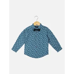 Allen Solly Junior Blue Floral Print Full Sleeves Shirt-picture-46