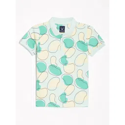 Allen Solly Junior Boys Abstract Printed Polo Collar Cotton T-shirt-picture-24