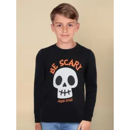 Allen Solly Junior Boys Black Graphic Sweatshirt-picture-11