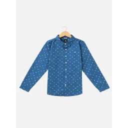 Allen Solly Junior Boys Blue Printed Shirt-picture-28