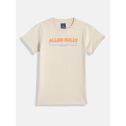 Allen Solly Junior Boys Brand Logo Printed Pure Cotton T-shirt-picture-58