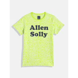 Allen Solly Junior Boys Brand Logo Printed Pure Cotton T-shirt-picture-53
