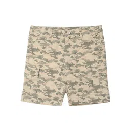 Allen Solly Junior Boys Camouflage Printed Mid-Rise Regular Fit Pure Cotton Cargo Shorts-picture-10