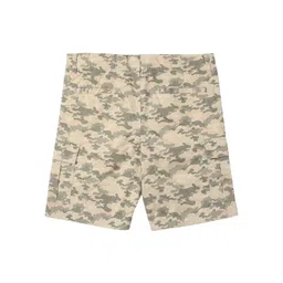 Allen Solly Junior Boys Camouflage Printed Mid-Rise Regular Fit Pure Cotton Cargo Shorts image 3