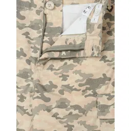 Allen Solly Junior Boys Camouflage Printed Mid-Rise Regular Fit Pure Cotton Cargo Shorts image 2