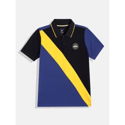 Allen Solly Junior Boys Colourblocked Polo Collar Pure Cotton T-shirt-picture-40