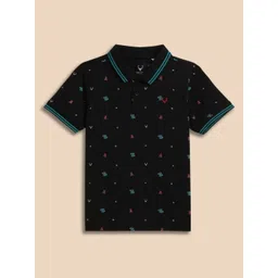 Allen Solly Junior Boys Conversational Printed Polo Collar Cotton T-shirt-picture-43