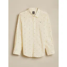Allen Solly Junior Boys Conversational Printed Spread Collar Long Sleeves Cotton Shirt-picture-33