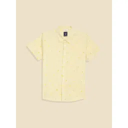 Allen Solly Junior Boys Conversational Printed Spread Collar Opaque Cotton Casual Shirt-picture-23