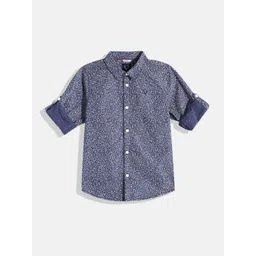 Allen Solly Junior Boys Cotton Sport Regular Fit Floral Printed Casual Shirt-picture-12