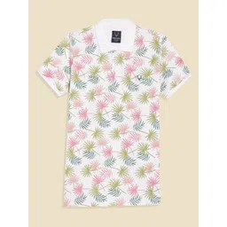 Allen Solly Junior Boys Floral Printed Polo Collar Regular Fit T-shirt-picture-47