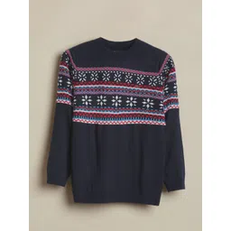 Allen Solly Junior Boys Floral Printed Pullover-picture-50