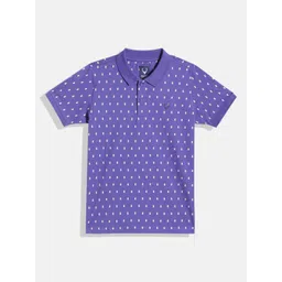 Allen Solly Junior Boys Geometric Printed Polo Collar T-Shirt-picture-44
