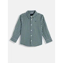 Allen Solly Junior Boys Gingham Checked Pure Cotton Casual Shirt-picture-45