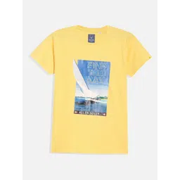Allen Solly Junior Boys Graphic Printed Round Neck Cotton T-shirt-picture-23