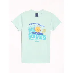 Allen Solly Junior Boys Graphic Printed Round Neck Cotton T-shirt-picture-10