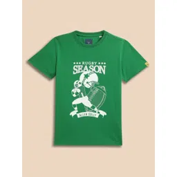 Allen Solly Junior Boys Graphic Printed Round Neck Cotton T-shirt-picture-27