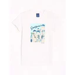 Allen Solly Junior Boys Graphic Printed Round Neck Cotton T-shirt image 1